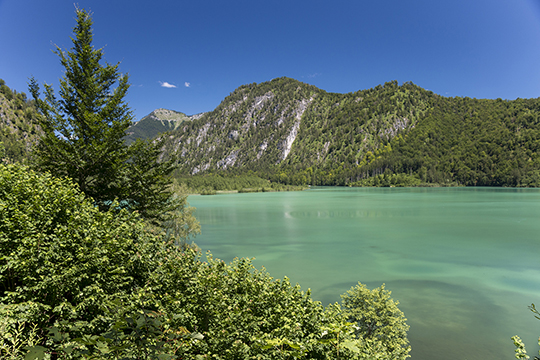 Der Almsee von oben