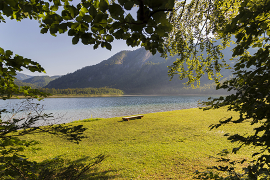 Ein Platz auf der Liegewiese am See