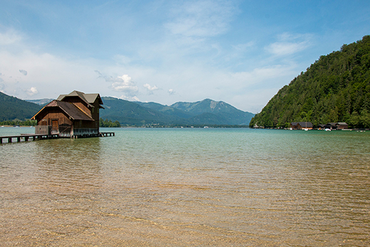 Blick von Strobl über den Wolfgangsee